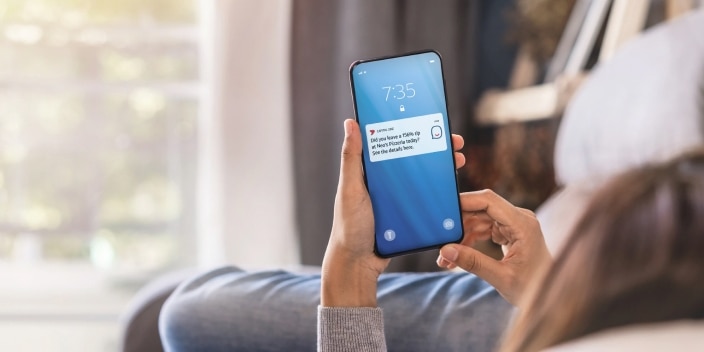Eno text notification of scam on your account