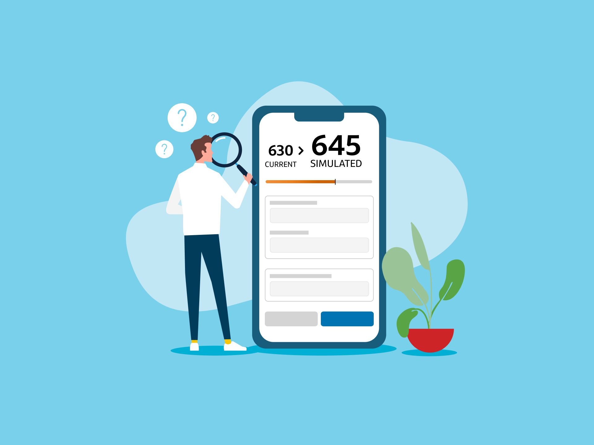 Person-examining-simulated-score-illustration