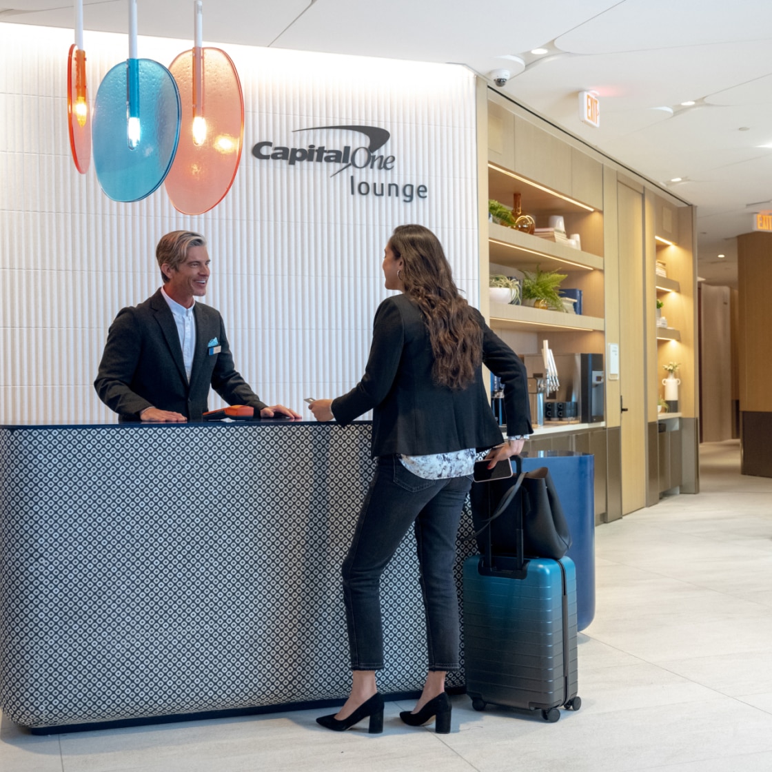 Capital One lounge lobby interior